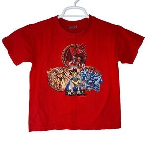 Vintage Yu Gi Oh Shirt Youth Small Short Sleeve Graphic Yugi Mutou Anime Cartoon